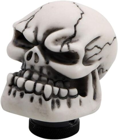 Sakali Resin Human Bone Skull Car Gear Stick Shift Shifter Knob Universal fit for Most Manual Transmission or Automatic Transmission Without Lock Button (Slivery) in Saudi Arabia