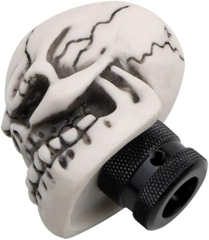 Sakali Resin Human Bone Skull Car Gear Stick Shift Shifter Knob Universal fit for Most Manual Transmission or Automatic Transmission Without Lock Button (Slivery) in Saudi Arabia