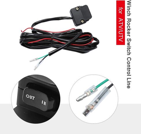 Handlebar Control Line Winch Rocker Switch Heavy Duty Handlebar Control Warn Accessories for ATV/UTV(3m) in Saudi Arabia