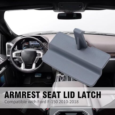 مزلاج غطاء مقعد وحدة التحكم المركزية من UOIENRT مناسب لسيارة Ford F-150 2010-2018، BL3418672A66 BL34-18672A66 BL34-18672-A66 (قطعتان رماديتان) in Saudi Arabia