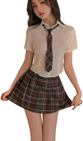Women's cosplay college style sexy female student costume Halloween Japanese anime maid lingerie in Kuwait