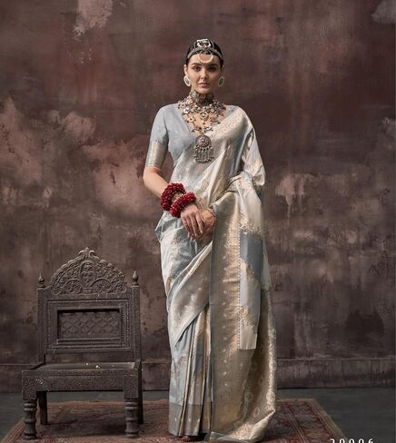 Designer Weaving Silk saree with unstitched blouse in Saudi Arabia
