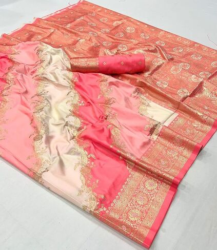 Designer Weaving Silk saree with unstitched blouse in Saudi Arabia