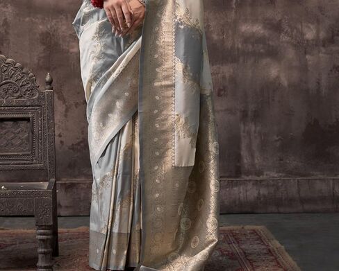 Designer Weaving Silk saree with unstitched blouse in Saudi Arabia