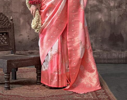 Designer Weaving Silk saree with unstitched blouse in Saudi Arabia