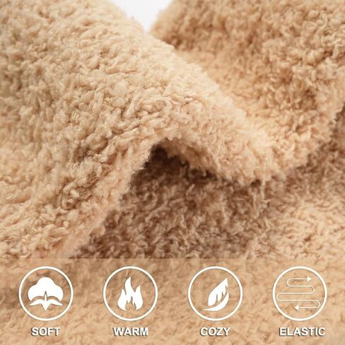 Fuzzy Socks for Women Gifts, Fluffy Cozy Plush Soft Slipper Socks for Fall Winter Christmas Warm Sleeping Home 5/6 Pairs in Kuwait