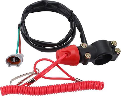 GOOFIT 7/8" 22mm Handlebar 2 Wire Tether Kill Switch with Waterproof Plug Replacement for 50cc 70cc 90cc 110cc 125cc 150cc ATV 4 Wheeler Quad in Saudi Arabia