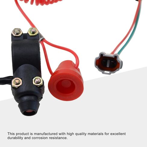 GOOFIT 7/8" 22mm Handlebar 2 Wire Tether Kill Switch with Waterproof Plug Replacement for 50cc 70cc 90cc 110cc 125cc 150cc ATV 4 Wheeler Quad in Saudi Arabia