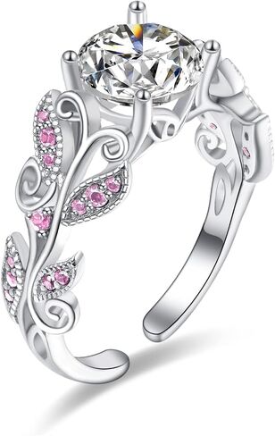 PRAYMOS Birthstone Rings for Women 925 Sterling Silver Adjustable Open Ring for Women with Jewelry Box Size 7-9 in Kuwait