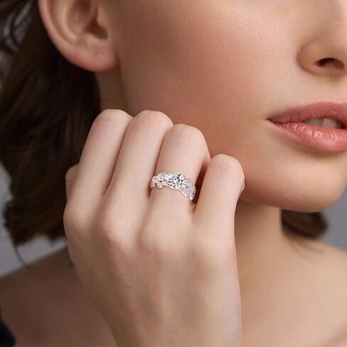 PRAYMOS Birthstone Rings for Women 925 Sterling Silver Adjustable Open Ring for Women with Jewelry Box Size 7-9 in Kuwait