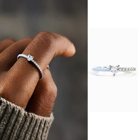 Best BiChes Rings, Matching Half Enamel Heart-Cut Rings Self Love Ring Silver pink Heart Adjustable Rings For Women Best Friends Jewelry Gifts in Kuwait