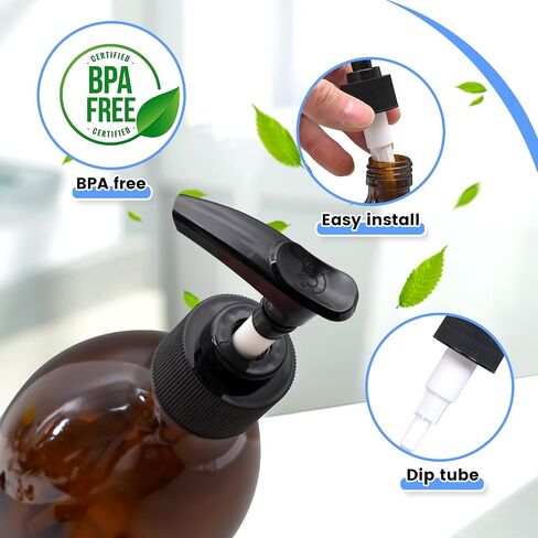 مضخة توزيع متوافقة مع متجر Queen of The Thrones لزيت الخروع والتراث وزيت الخروع RejuveNaturals، 3 عبوات لزجاجة زيت الخروع سعة 16oz in Kuwait