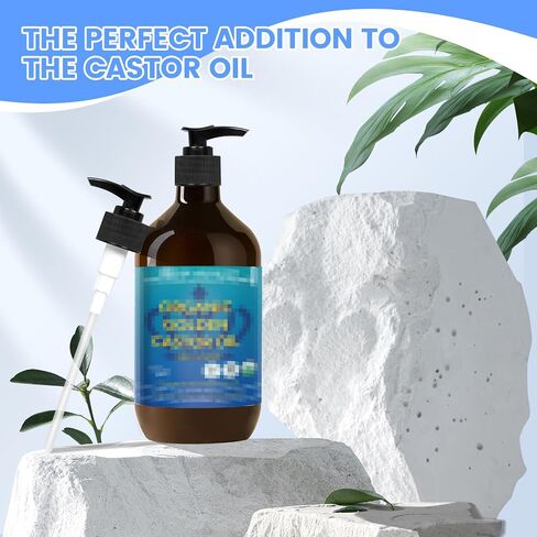 مضخة توزيع متوافقة مع متجر Queen of The Thrones لزيت الخروع والتراث وزيت الخروع RejuveNaturals، 3 عبوات لزجاجة زيت الخروع سعة 16oz in Kuwait