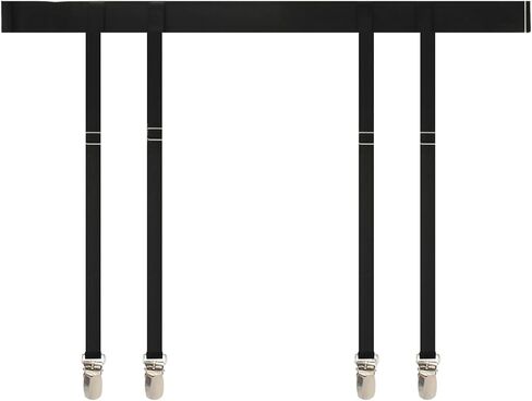 Women's Thigh High Garter Belts, Adjustable Suspender Garter Belt Elastic Leg Garter Belt Plus Size Thigh Strap Black Waist Garter Belts with Metal Clips for Women Girls Brides Thigh High Stockings in Kuwait