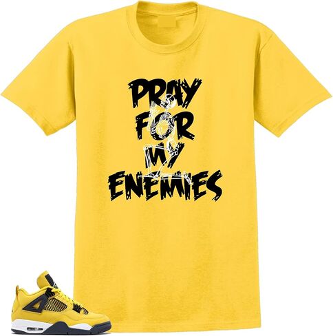 SNELOS Shirt to Match Sneaker Jordan 4 Tour Yellow Lighting Match Jordan tee in Saudi Arabia
