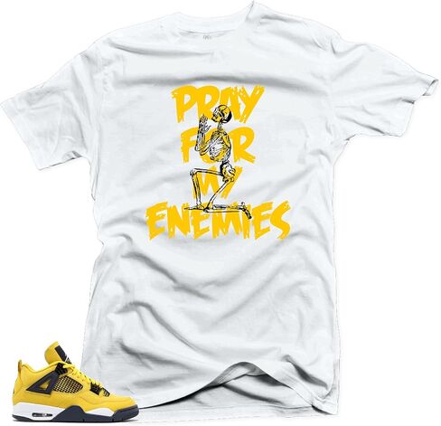 SNELOS Shirt to Match Sneaker Jordan 4 Tour Yellow Lighting Match Jordan tee in Saudi Arabia