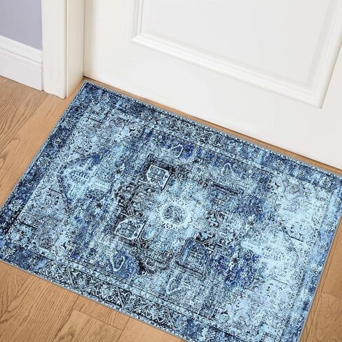 سجادة 2 × 6 للممرات - سجادة عداء قابلة للغسل ومضادة للانزلاق، سجادة عداء عتيقة مع سجادة دعم مطاطية لغرفة نوم المدخل وغرفة الغسيل (رمادي، 2x6 قدم) in Kuwait