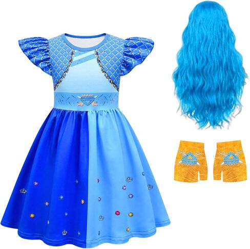 Rise Red Costumes Halloween Princess Costumes With Wig Dresses 5-14Years in Kuwait
