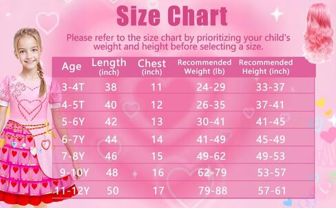 Girls Bridget Red Rise Pink Dress with Wigs for Kids Movie Halloween Birthday Parties 5-12Y in Saudi Arabia