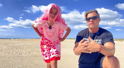 Girls Bridget Red Rise Pink Dress with Wigs for Kids Movie Halloween Birthday Parties 5-12Y in Saudi Arabia