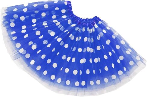 تنورة توتو منقطة للفتيات، أحمر أسود أزرق منقط توتو للهالوين توتو عيد الميلاد وأعياد الميلاد توتو in Kuwait