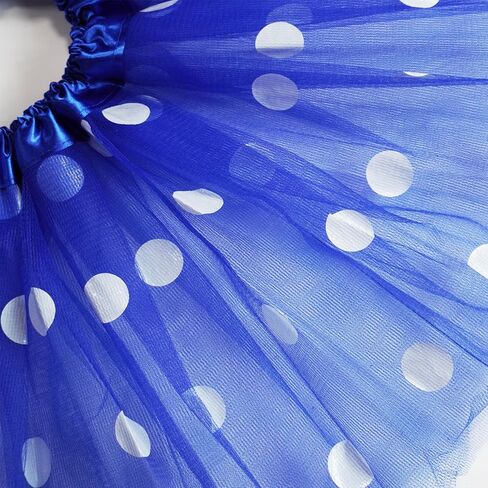 تنورة توتو منقطة للفتيات، أحمر أسود أزرق منقط توتو للهالوين توتو عيد الميلاد وأعياد الميلاد توتو in Kuwait