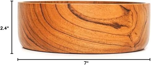 مجموعة من أوعية من خشب الساج الجاوي المائل بطول 25.4 سم - مثالية للاستخدام اليومي، صديقة للساخنة والباردة، متينة للغاية - تصميم مخصص فاخر مصنوع يدويًا من قبل حرفيين إندونيسيين in Kuwait