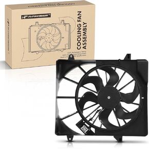 A-Premium Engine Radiator Cooling Fan Assembly Compatible with Select Dodge Models - Nitro 2007 2008 2009 2010 2011, 3.7L 4.0L - with Air Conditioning, Replace# 68003974AB