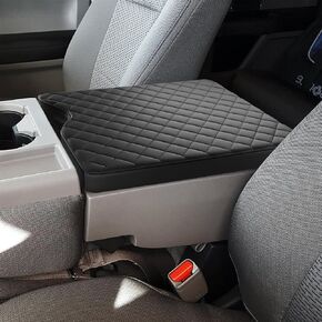 Center Console Cover for Ford F150 2015-2024 and F250 F350 F450 F550 2017-2024 with 40/20/40 Jump Seat Accessories, Leather Armrest Cover Pad Protection Seat Arm Rest Box Lid Accessories