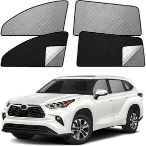 XCBYT 2019-2024 RAV4 Window Shades 4 Pack Set Dual-use Side Window Sunshade 6 Layers 99% Sun UV Blackout Thermal Insulation Privacy Shades + Car Mesh Window Covers