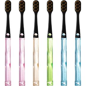 Extra Soft Toothbrushes for Adults Sensitive Gums, Upgraded 20000 Soft Bristles Toothbrush with 8 Holes, Compact Small Head Portable Manual Toothbrush for Pregnant Women, Elderly, Braces
