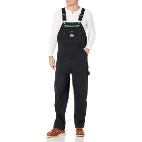 Liberty Men's Duck Bib Overall, Midnight Black, 38x30