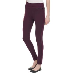 DKNY Ladies Pull-on Ponte Pant Purple Aubergine, X-Large