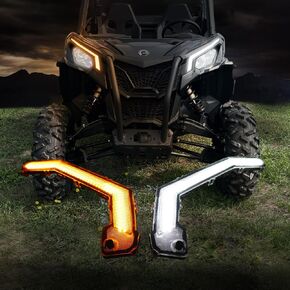 Can-Am Maverick X3 LED Signature Lights Fang Lights Turn Signal Light Assembly، بديل لـ Can-Am Maverick X3 XDS XRS Max Turbo R Trail Sport Max Light #710004994,710004995، التوصيل والتشغيل in Kuwait