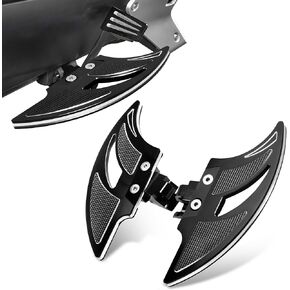Large Bat Shape Driver Floorboards for the Can-Am Ryker All Models (2015-2025) | Rider Footrest Pedal for ACE 600 900 / Rally Edition/Sport (Black)
