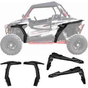 WeiSen Front & Rear Wider Fender Flares, Full Coverage Mud Guard Extensions No Drill Compatible with Polaris RZR XP 1000/Turbo/S 1000/900/900 S 2 or 4 Seater 2014-2024