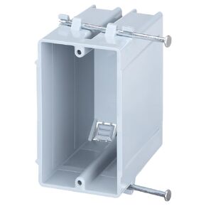 LEONLITE 12 Pack One Gang New Work Electrical Outlet Box, Ultra-deep 22.5 Cubic Inch Device Box, PVC Electrical Junction Box for Switch, GFCI, Step Light, ETL Listed, Gray