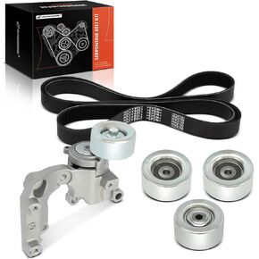 A-Premium Engine Serpentine Belt Drive Kit Compatible with Toyota Cars - Tundra 2011-2014, 4Runner 2010-2022, FJ Cruiser 2012-2014 - DOHC 4.0L