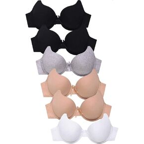 DailyWear Womens Plain Lace Bras (Pack of 6) - Various Styles (4260P2, 32A)