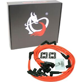 AIP Electronics Dragon FIRE Performance 10mm Ignition Spark Plug Wires Set Compatible with All 1959-1972 Dodge Mopar Chrysler 383 400 413 440 for ***(with HEI Style Cap ONLY)*** OEM Fit PWJ133