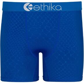 Ethika Mens MID Boxer Brief | Embossed Python -Blue-