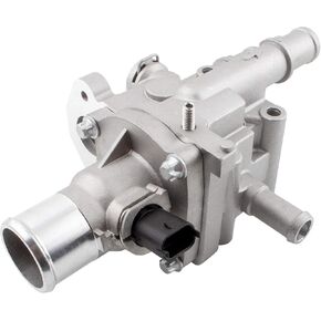 902-033 Aluminum Coolant Thermostat & Housing for Chevrolet Cruze 2011-2016 Sonic 2012-2018 Trax L4 1.8L 2013-2020, 15-81816 25192228 25199824 55564890 55577284