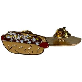 Detroit Coney Enamel Pin, Cast and filled cloisonne Lapel Pins for clothing, backpacks, denim jackets & fabrics (1 1/8" x 1/2") Size