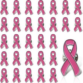 10/30/50/100 pack Pink Ribbon Breast Cancer Awareness Lapel Pin color 1