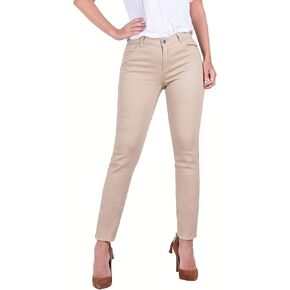 Women's Super Stretch Flexible Fit 5 Pocket Mid Rise Bermuda Pants