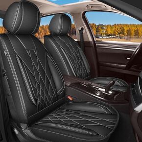 Seat Covers for Toyota Camry 2002-2023 2024 2025 Full Set 5 Seats - Premium Breathable Perforated Leather - for Toyota Camry Accessories (Black)