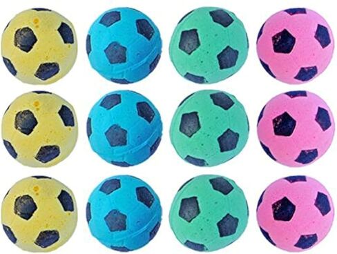 Foam Sponge Soccer Ball Cat Toy Interactive Cat Toys Independent Pet Kitten Cat Exrecise Toy balls for Real Cats Kittens, Soft, Bouncy and Noise Free (8 Pack) in Saudi Arabia