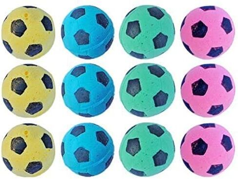 Foam Sponge Soccer Ball Cat Toy Interactive Cat Toys Independent Pet Kitten Cat Exrecise Toy balls for Real Cats Kittens, Soft, Bouncy and Noise Free (8 Pack) in Saudi Arabia