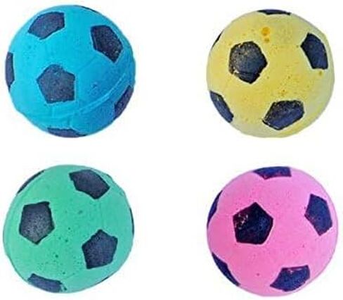 Foam Sponge Soccer Ball Cat Toy Interactive Cat Toys Independent Pet Kitten Cat Exrecise Toy balls for Real Cats Kittens, Soft, Bouncy and Noise Free (8 Pack) in Saudi Arabia