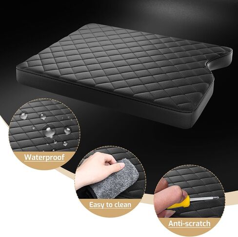 Center Console Cover for Ford F150 2015-2024 and F250 F350 F450 F550 2017-2024 with 40/20/40 Jump Seat Accessories, Leather Armrest Cover Pad Protection Seat Arm Rest Box Lid Accessories in Kuwait
